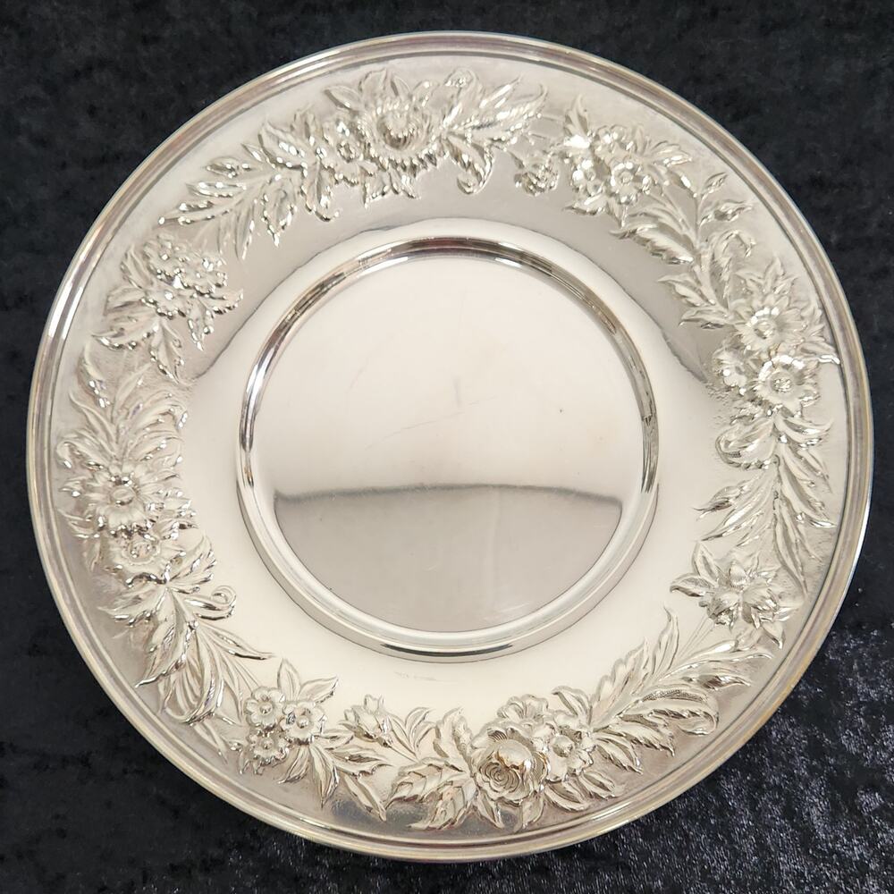 Vintage Kirk Stieff SilverPlate Round Tray-1727